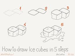 How To Draw Ice Cubes Ice Cube Drawing Drawings Ice Cube