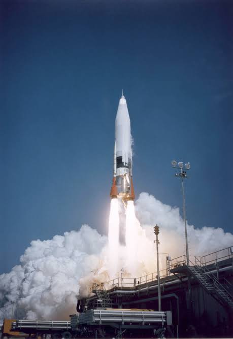 Mga resulta ng larawan para sa Atlas missile launch from Cape Canaveral in 1957"