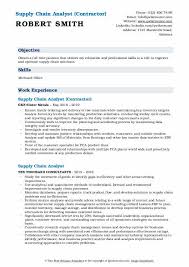 A supply chain analyst may study the speed with which intermodal containers are moved in a transportation system. Supply Chain Analyst Resume Samples Qwikresume