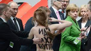 Nackt-Angriff bei Putin-Besuch auf Hannover Messe - Barbusige | NOZ