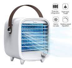 Under these conditions, an evaporative cooler can lower the temperature down to the low 60s! Portable Air Conditioner Mini Desktop Air Cooler Fan Usb Personal Space Cooling Fan Built In Ice Box Night Light Adjustable Wind Speed Small Refrigeration Fan For Home Office Bedroom Buy Online In Bahamas
