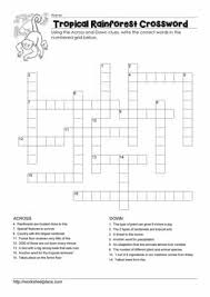 Use this fun crossword during british science week! Tropical Rainforest Crossword Worksheets