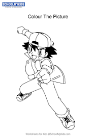 You can find here 2 free printable coloring pages of ash and pikachu. Pokemon Ash Ketchum Pokemon Coloring Pages Worksheets For Kindergarten First Second Grade Art And Craft Worksheets Schoolmykids Com