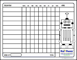Sample Image Behavior Chart For 3rd Grade Boys Chore Chart