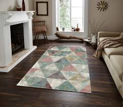 Sie wollen den individuellen look eines handgemachten teppichs, aber genauso die. Bali Teppich Grun Rot Gelb Beige Braun Muster Design Kurzflor Rechteck