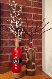 Christmas Wine Bottle Vases Christmas Wine Bottles Christmas Wine Christmas Decor Diy