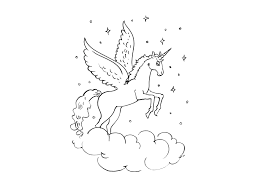 Coloriage licornes a ailes a imprimer : Licorne A Imprimer Gratuit Collection De Gateaux
