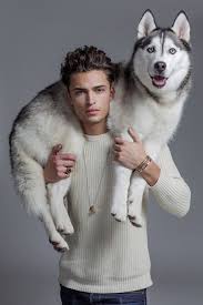 Hot Dogs Models Their Pooches Pose For Marie Claire Marie Claire Dog Photoshoot Man And Dog Dog Modeling