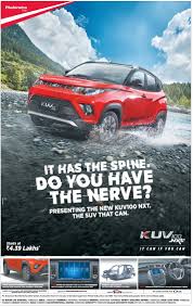 Mahindra Kuv 100 Nxt Car Ad Bombay Times Check Out More Car Advertisement Collection At Https Www Advertgallery Com Pr Car Ads Car Advertising Car Print Ads