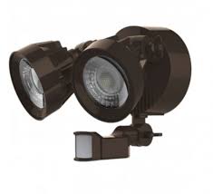 Satco 24w Dual Head Led Security Light W Motion Sensor Bronze 3000k Satco 65 204 Homelectrical Com