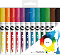 molotow aqua color brush marker set basic set 1