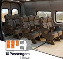 Qualitex Sprinter VIP Cargo Van Seat (2007-2018, & 2019+), 10 Passengers, 3 Rows, Short Wheel Base, Ultimate Leather