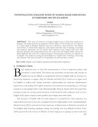 Ve onus pos sa mandiri. Pdf Investigating English Need Of Sharia Bank Employees In Parepare South Sulawesi