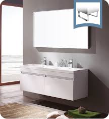 57 inch double sink bathroom vanity