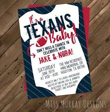 Texans Baby Shower Invitation Printable Pdf Texans Baby Shower Printable Baby Shower Invitations Boy Baby Shower Themes