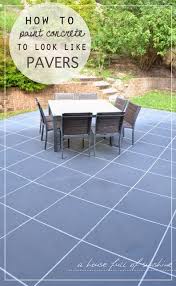Learn the tricks of the trade in this step by step video on how to paint a co. Backyard Makeover How To Paint Concrete To Look Like Oversize Pavers A House Full Of Sunshine