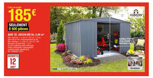 promo abri de jardin metal 4 98 m2 chez brico depot