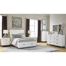 White valentino four piece bedroom set $ 1,399.99 queen nesco bodi form gel purple mattress $ 1,099.99 rustic grey four piece bedroom set $ 497.00 wesley toast gold rush cafe 2 piece sectional Signature Design By Ashley Brynburg 5 Piece Full Bedroom Sets In White Nebraska Furniture Mart