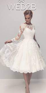 21 Exclusive Knee Length Wedding Dresses Wedding Dresses Guide Knee Length Wedding Dress Long Sleeve Wedding Dress Lace Informal Wedding Dresses