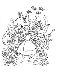 Which addition is closest to that many pages ? Free Printable Alice In Wonderland Coloring Pages For Kids Alice In Wonderland Flowers Disney Coloring Pages Cartoon Coloring Pages