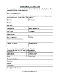 All consultations are provided by a team of highly qualified medical personnel. Free 8 Health Check Forms In Pdf Ms Word
