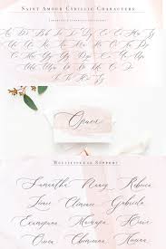 Saint Amour Script Hand Lettering Fonts Calligraphy Fonts Romantic Fonts