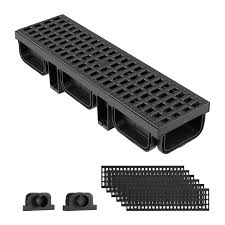 VEVOR Trench Drain 40.2 x 6.6 x 5.5 in 6 Pack Linear ...