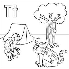 T rex dinosaur coloring page. Letter T Coloring Pages Getcoloringpages Com