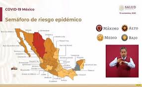 ¿en qué color se encuentra tu estado hasta el 14 de febrero? Semaforo Epidemiologico Al 13 De Noviembre Rojo En Chihuahua Y Durango Cdmx Naranja