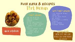 Jarang di jual dan jarang juga orang nak membuatnya. Sinaroadtax On Twitter List Of Kuih Raya Recipes From Che Nom Danish Harraz Azie Kitchen Etc 1 Tart Nenas