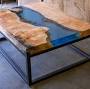 Epoxy River Coffee Table for sale from metalandwood.us