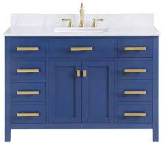 Buy the best bathroom vanities. Valentino Single Vanity Blue Transitional Bathroom Vanities And Sink Consoles By Design Element Houzz