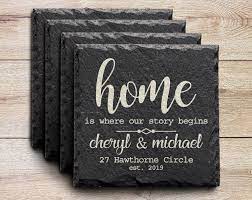 No matter which item you choose or how you go about customizing it, bed bath & beyond's array of personalized gifts make for a kind and generous gesture your loved one will always remember you by. Housewarming Gift New Home Gift Wedding Gift Slate Etsy First Home Gifts House Warming Gifts Home Gifts