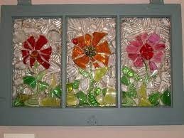 I Even Have A Window Just Like This Waiting For Me To Mosaic It Glass Window Art Glass Art Beach Glass Art