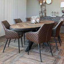 Sussex Oak Parquet Industrial Oval Dining Table Modish Living Oval Dining Room Table Oval Table Dining Dining Table Black