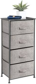 Tall dresser white natural nails. Amazon Com Mdesign Storage Dresser Furniture Unit Tall Standing Organizer Tower For Bedroom Office Living Room And Closet 4 Drawer Removable Fabric Bins Black Graphite Gray