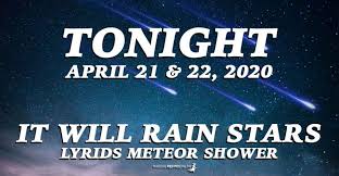 Find best dates and use the meteor showers animation to see how, where and when to see the shooting the interactive meteor shower sky map shows the position of the radiant (the circle) in the night sky above new york (change location). Tonight It Will Rain Stars Lyrids Meteor Shower April 21 22 2020 Meteor Shower Meteor Lyrid Meteor Shower