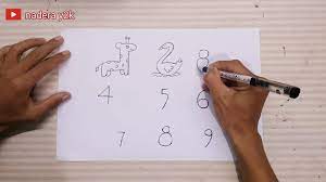 Selain dengan huruf menggambar juga bisa kita lakukan dengan menggunakan angka, angka bisa menjadi pola dasar gambaran binatang atau hewan lainnnya dengan angka, bahkan kita bisa membuat bebek. Menggambar Hewan Dari Angka 1 9 Untuk Anak Youtube