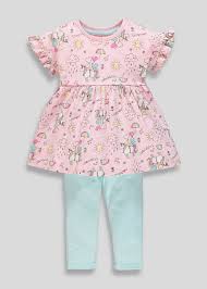 Girls Unicorn Top Leggings Set 9mths 6yrs Pink Tops For Leggings Girls Nightwear Clothes