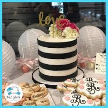 The love and blessing you wish to shower on them are unique. Black And White Striped Buttercream Bridal Shower Cake Nj Blue Sheep Bake Shop