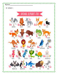 The most amazing thing about this animal print letters printable is that these require minimal to no prep at all. Animal Alphabet Zoo Listening Worksheet