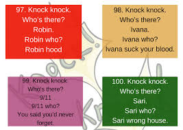 And the more fun you have together, the more you … 200 Knock Knock Jokes That Will Leave Rolling In Laughter