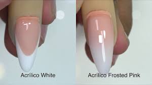 We have the widest catalog on nails in any shapes, designs or sizes as well as the products to wear them. Difference Between White Acrylic And Frosted Pink Acrylic Youtube