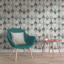 Palm leaves papier peint intissé imprimé palmiers 3 coloris au choix 124 le rouleau de 1000 x 52 cm cole and sons chez au fil des couleurs 6. Un Papier Peint Graphique A Losanges 4 Murs Papier Peint 4 Murs Papier Peint Chambre Papier Peint Graphique