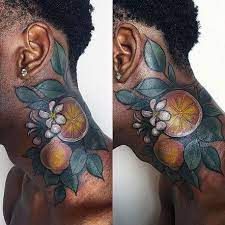 9 Beautiful Tattoos On Dark Skin For Males And Females Neck Tattoo Dark Skin Tattoo Color Tattoos On Dark Skin