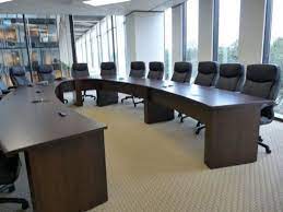 Tables in 7 shapes, 8 edge profiles, and sizes up to 72″ x 216″. Custom U Shape Conference Table Horseshoe Boardroom Table With Power Wood Veneer Board Room Design Office Meeting Room Interior Conference Room Design
