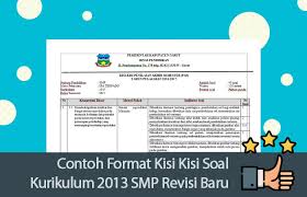 Download ljk uraian format word. Contoh Format Kisi Kisi Soal Kurikulum 2013 Smp Revisi Baru Operator Sekolah