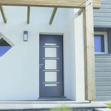 Porte D Entree En Lames De Chene Massif Et Aluminium Mixtes Bel M