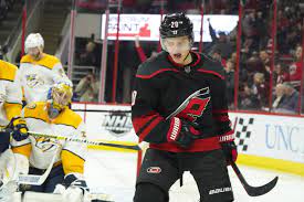Hurricanes Pounce On Predators Aho Gets Hat Trick Carolina Hurricanes Hurricanes Hockey Hurricane