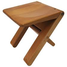 Marcel Ramond 1935 Stool Beech Form Design Edition Circa 1979 France Folding Stool Stool Fold Up Stool